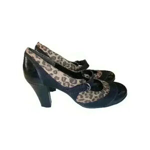 Aerosoles Shoes Pumps Womens 8 Animal Print Mary Jane Heels Roller Rink Y2K